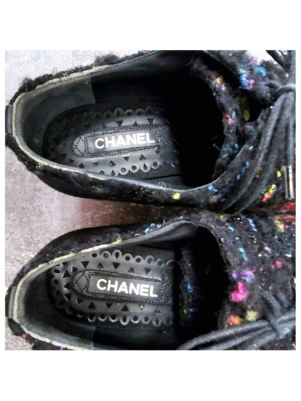 Chanel Tweed Platform Shoes Size 39.5 - Picture 8 of 10